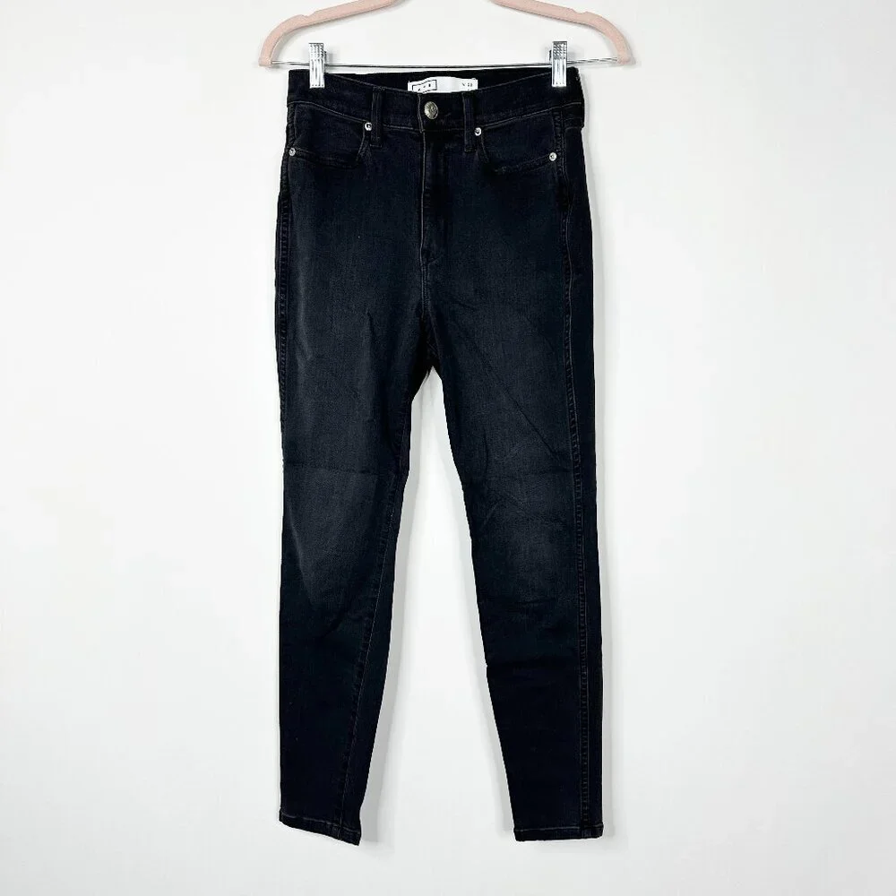 AYR The Riser 11 inch High Rise Skinny Jeans Black 28 x 26 #7961